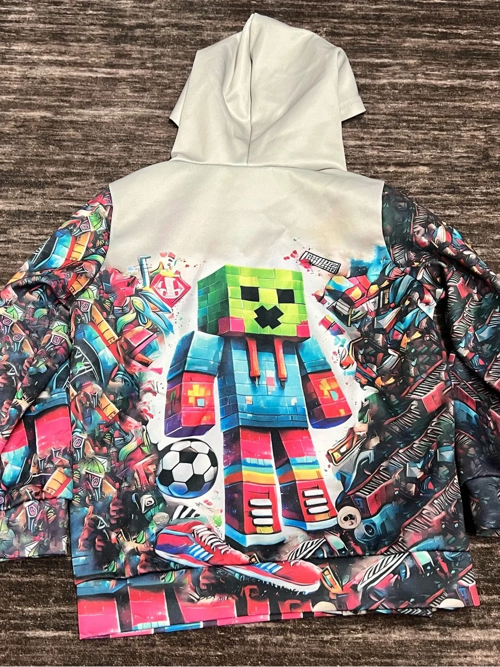 Kids Hooded Minecraft Sweatshirt - 5/6
